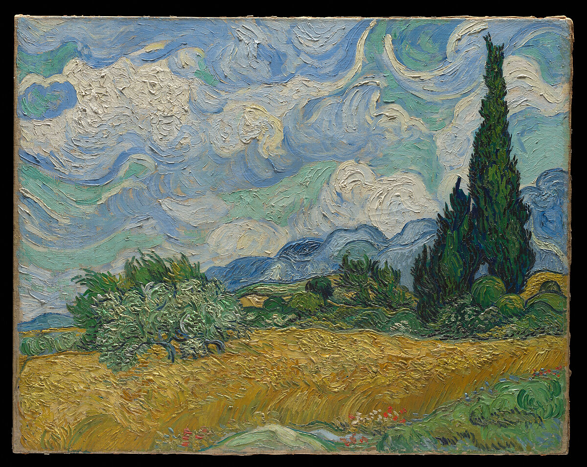 Wheat Field with Cypresses Fine Art Print